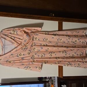 Floral Wrap Dress in Pink